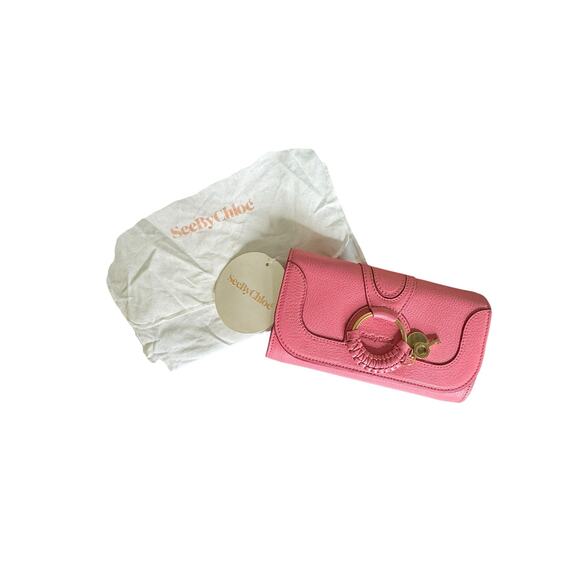 See By Chloe NWT Hana Wallet on Chain in Pushy Pink - Picture 1 of 16